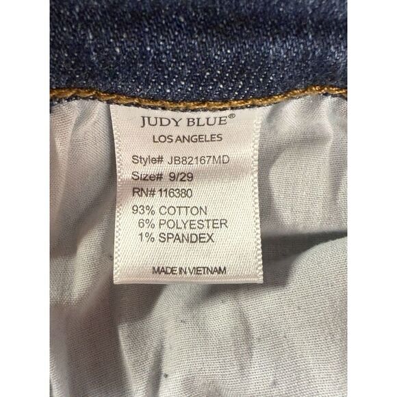 Judy Blue Skinny Fit Jeans 9/29 Distressed Buffalo Plaid Patched Flip‎ Cuffs - Picture 8 of 13